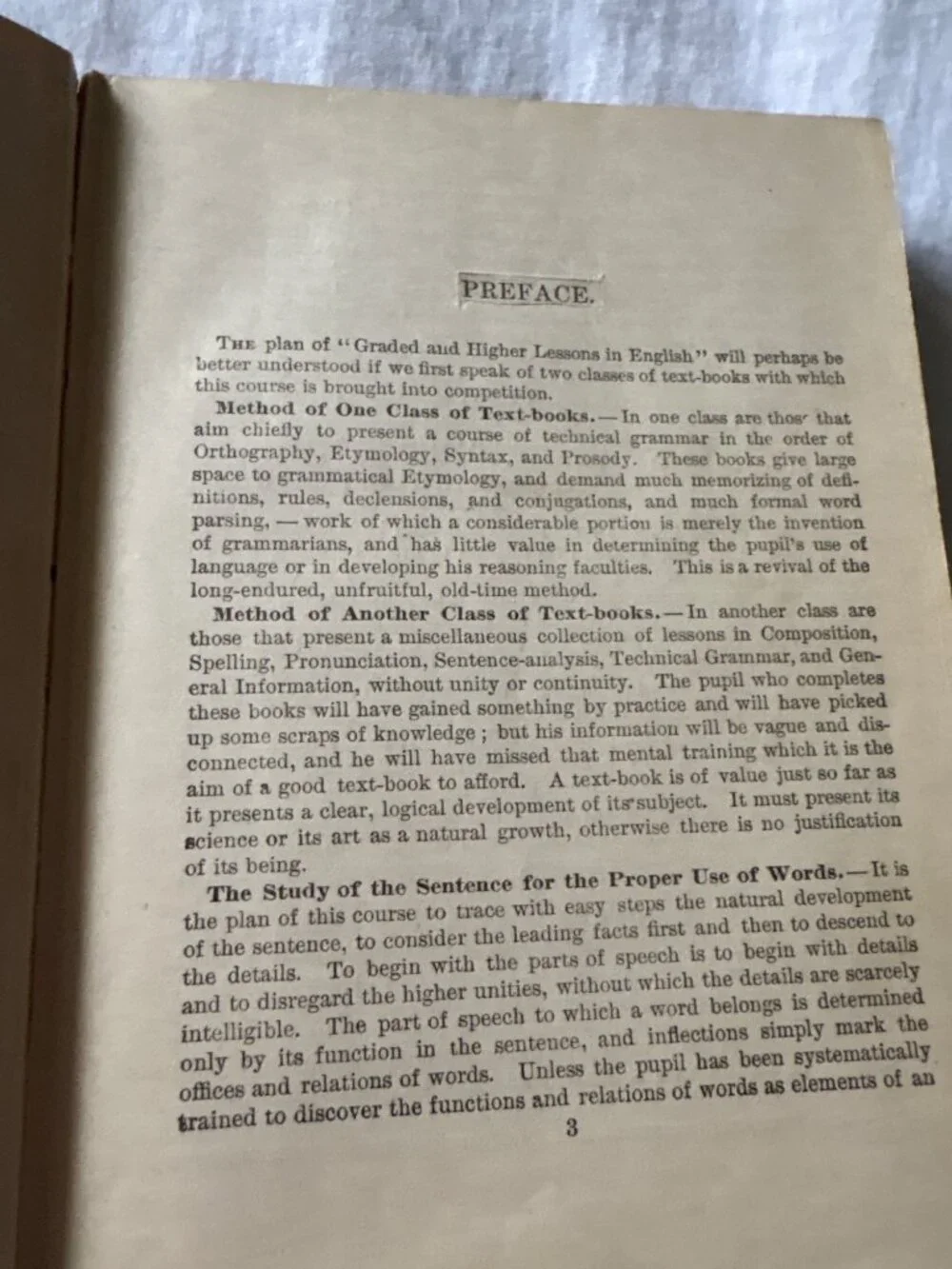 1901Graded Lessons In English Revised Edition Hardcover Elementary Grammar Reed
